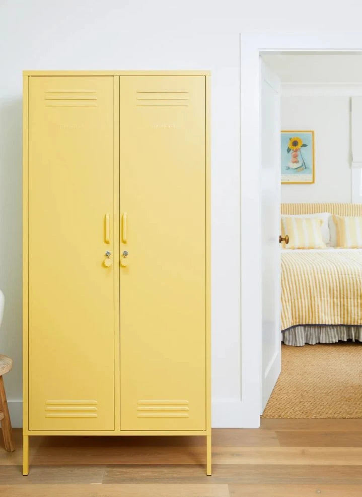 Mustard Made - Twinny Metallschrank | Blasses Gelb