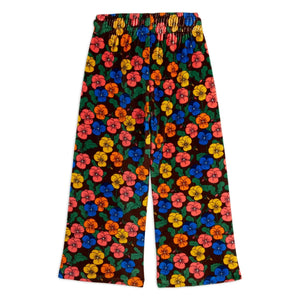 Mini Rodini - Blumenmuster-Hose aus Bio-Baumwolle | Schwarz