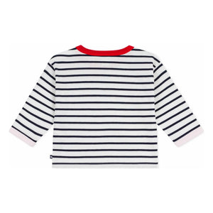 Petit Bateau - Marinière Kalp Tişört | Beyaz