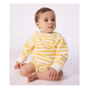 Petit Bateau - Terry Çizgili Sweatshirt | Sarı