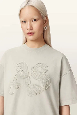 AllSaints تيشيرت قطني نسائي INSIGNIA