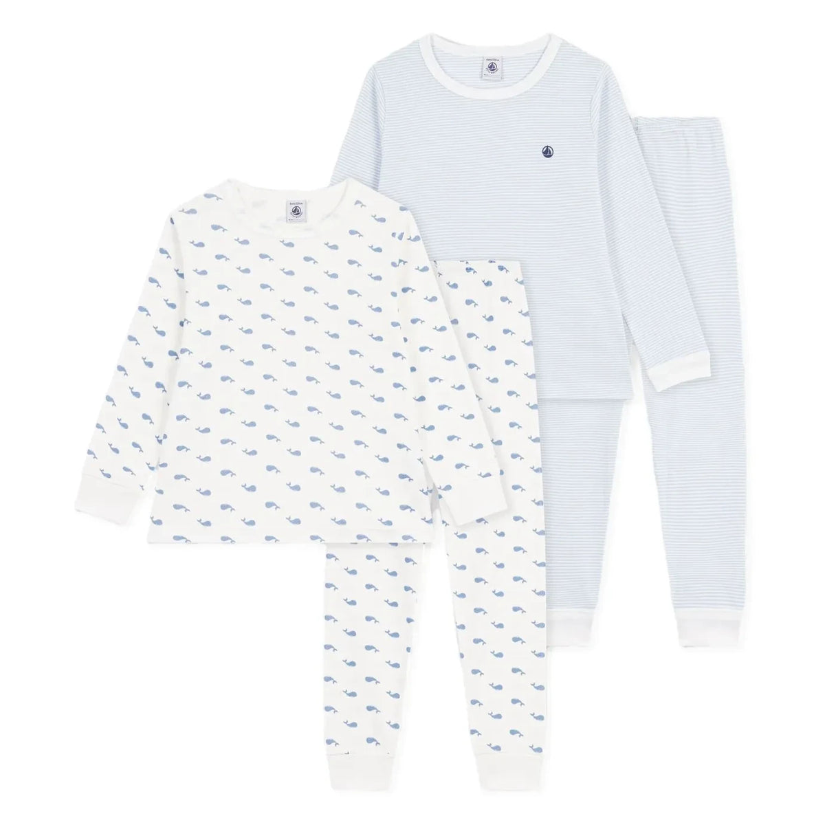 Petit Bateau - 2er-Set Wal-Pyjamas | Blau
