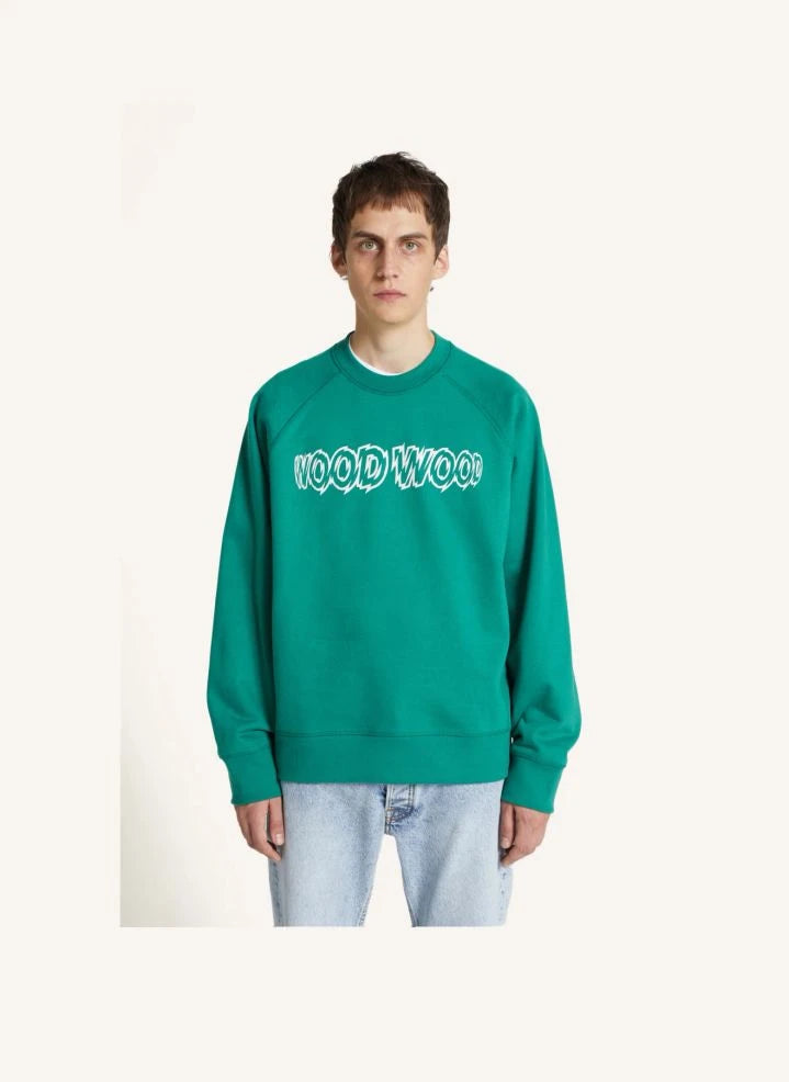 Wood Wood - Hester Organik Pamuklu Sweatshirt | Koyu yeşil