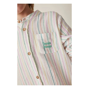 Tocoto Vintage - Bebek çizgili gömlek | Beyaz