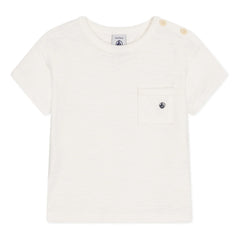 Petit Bateau - Marmiton Flammgarn-T-Shirt | Ecru
