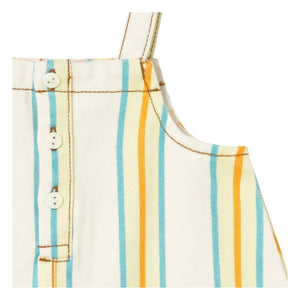 Tinycottons - Gestreifter Kurzer Overall | Gelb