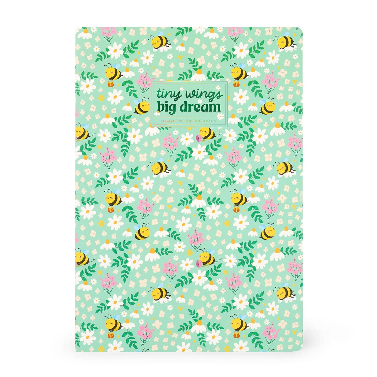 Legami - Exercise Kitap - A4 Defter - 4 mm Squared - Bee Çiçekler