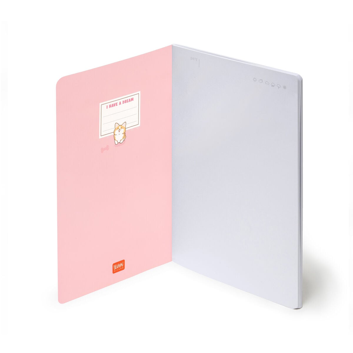 Legami - A5 Blank Defter ile Illustrated Hard Kılıf - Corgi
