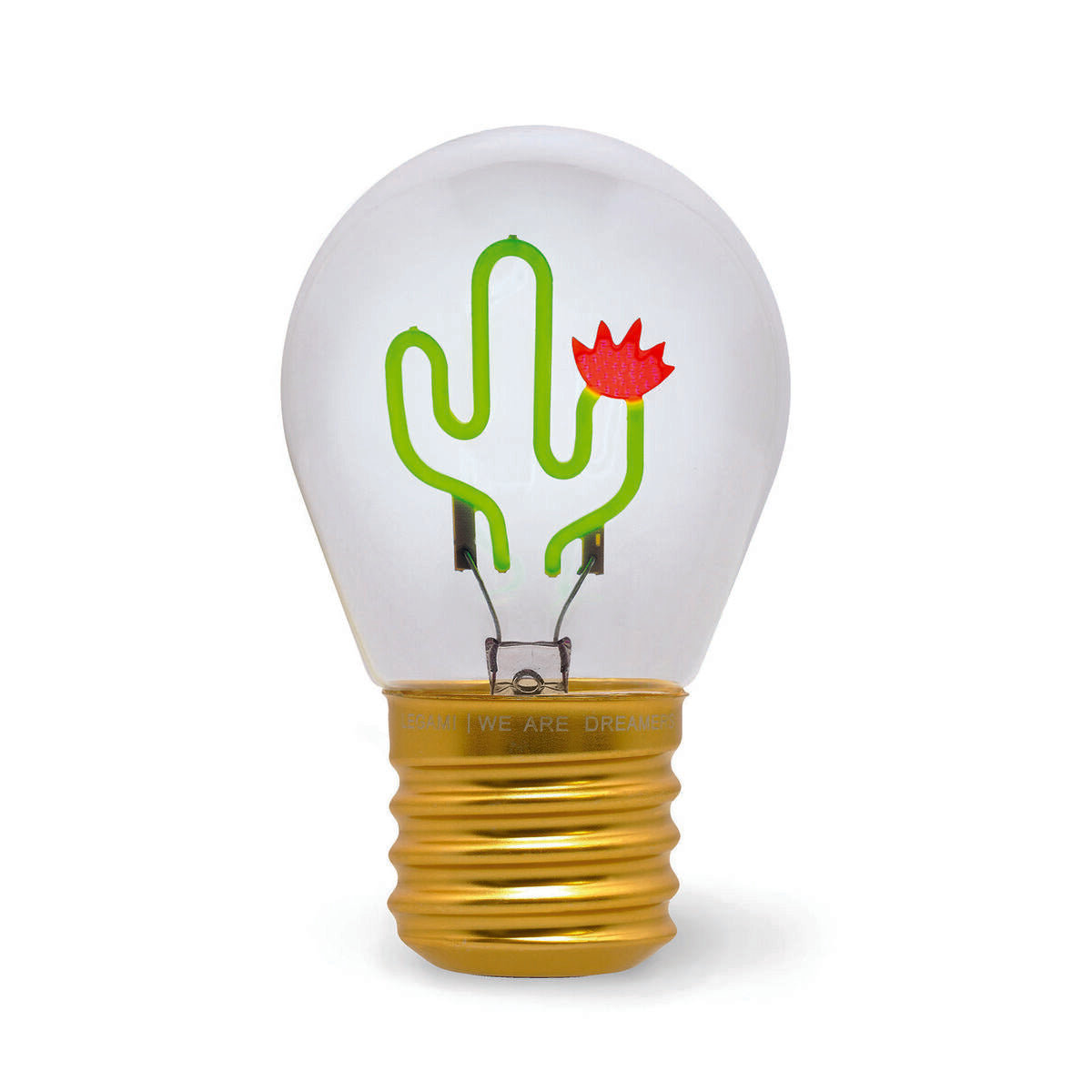 Legami - زخرفي Lightbulb-Shaped Table Lamp - Cactus - Bulb Fiction