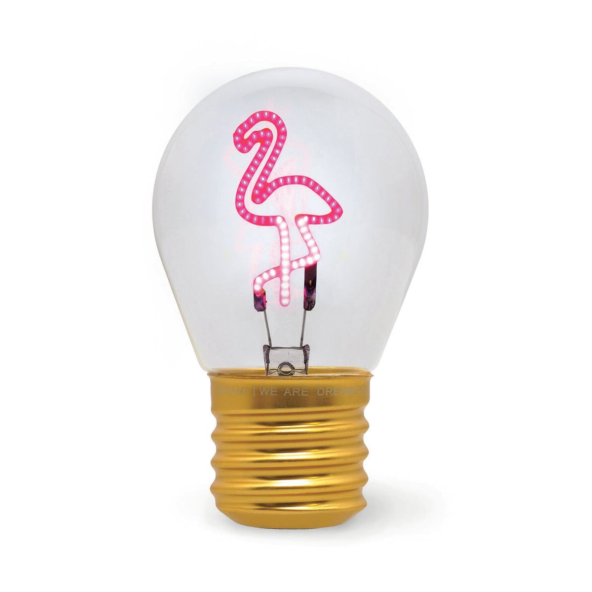 Legami - Dekoratif Lightbulb-Shaped Table Lamp - Flamingo - Bulb Fiction