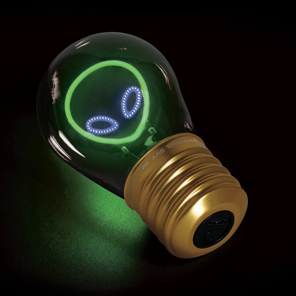 Legami - Dekoratif Lightbulb-Shaped Table Lamp - Alien - Bulb Fiction