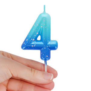 Legami - Blue Doğum Günü Cake Candle - 4 - Mutlu Doğum Günü Candle