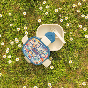 Legami - 1700 ml Bento Yemek Kutusu - Seyahat Stickers - Bento Yemek Kutusu