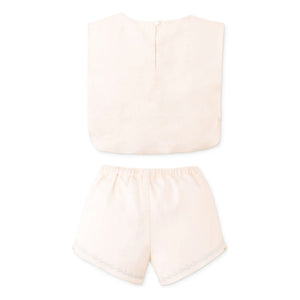 Gingersnaps - Sharpay Leinen-Oberteil und Shorts-Set | Ecru