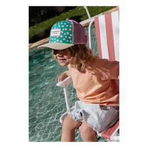 Hello Hossy - Trucker Garden Joy Schirmmütze mit gebogenem Visier aus recycelten Fasern | Grün