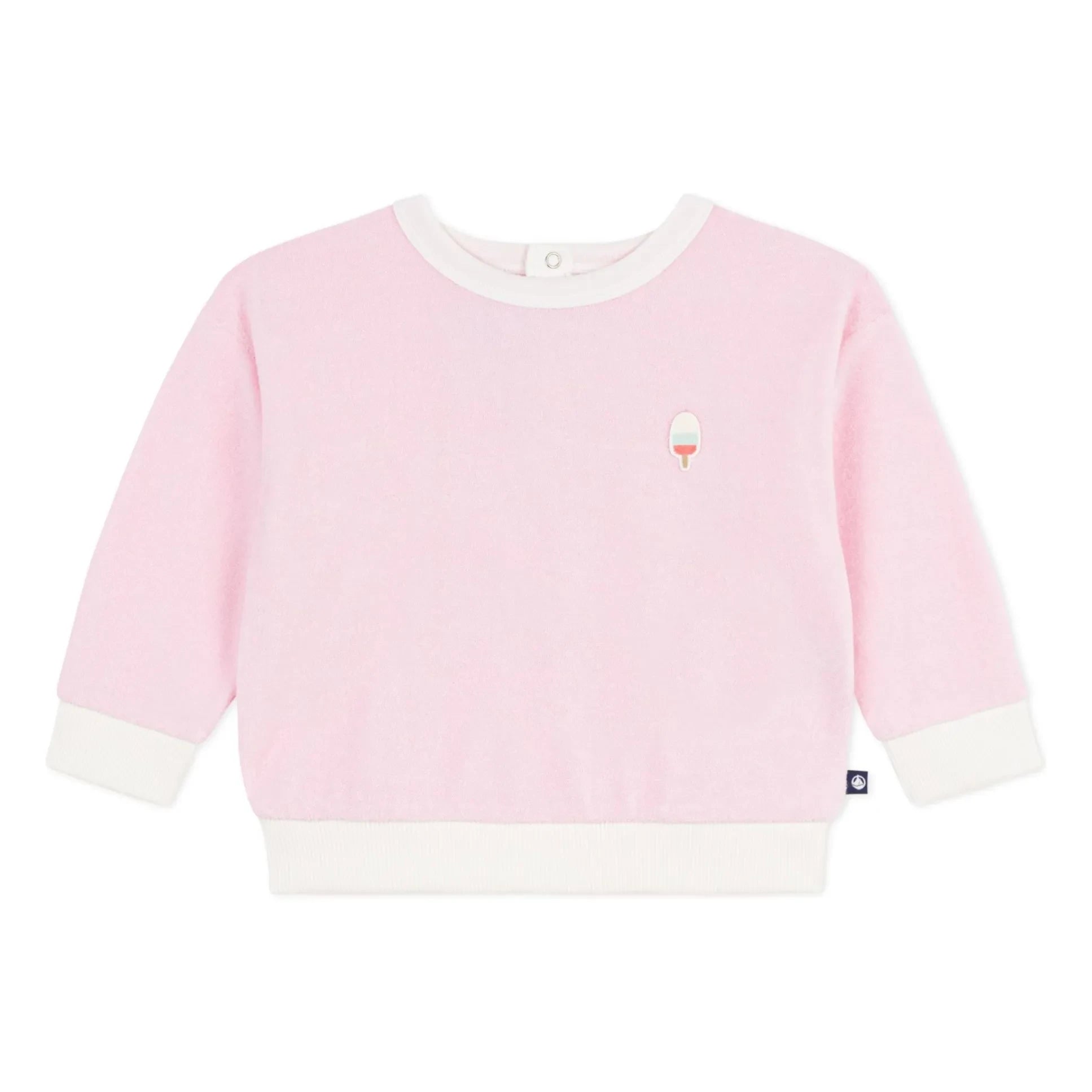 Petit Bateau - Rosa Eis-Schwamm Sweatshirt