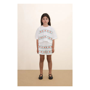 Tinycottons - Roses Bio-Baumwolle Shorts | Weiß