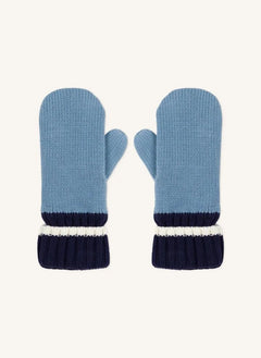 Petit Bateau - Mavi Fitilli Örgü Eldivenler