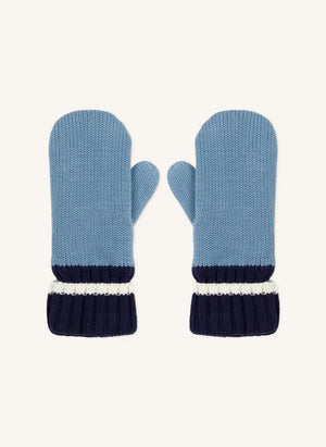 Petit Bateau - Mavi Fitilli Örgü Eldivenler
