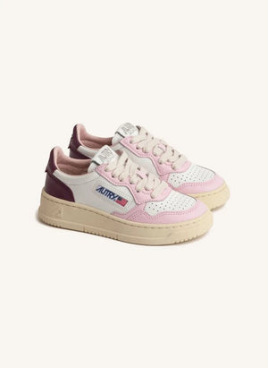Autry - İki Renkli Çocuk Medalist Alçak Deri Sneakers | Pembe