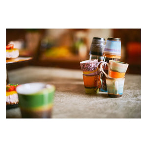 HKliving - Taş Seramik Kupalar - 4'lü Set