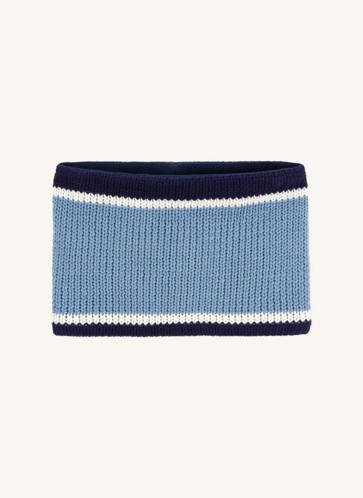 Petit Bateau - وشاح رقبة تريكو مخطط | أزرق