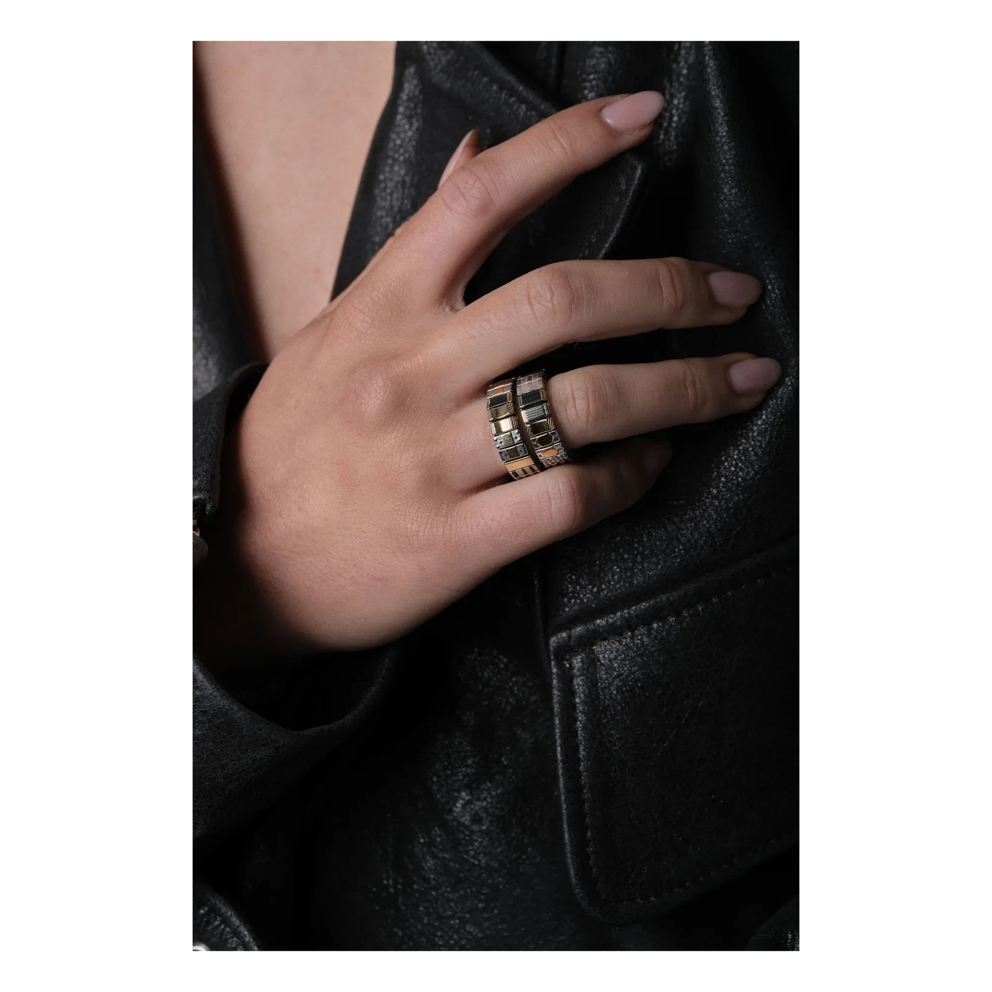 Sigal - Ring SIG 6 | Siyah/Altın/Gümüş