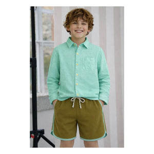 Lililotte - Constantin Bio-Baumwoll-Musselin-Hemd | Minzgrün