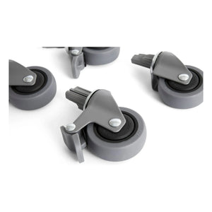 Hay - Crate Rollen für faltbare Kiste - 4er-Set | Grau