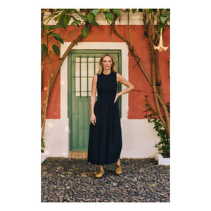 Maria de la Orden - Saint Barth Pamuk Elbise | Siyah