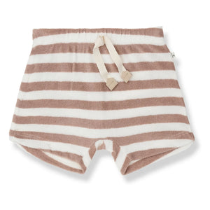 1+ in the family - Feres Striped Towel Bermuda Shorts | Taupe Brown