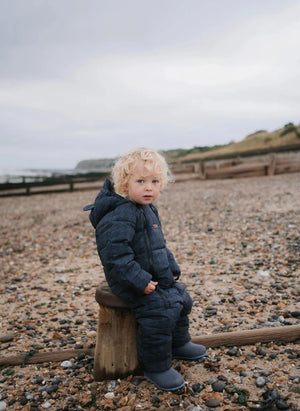 Töastie - Geri Dönüştürülmüş Liflerden Yapılmış Su Geçirmez Houndstooth Cloud Ceket | Mavi