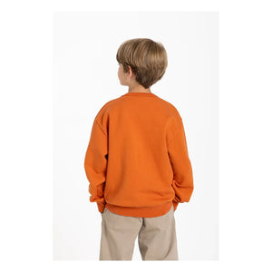 Hundred Pieces - Ryde Spaghetti Sudadera de Algodón Orgánico | Rojo Herrumbre
