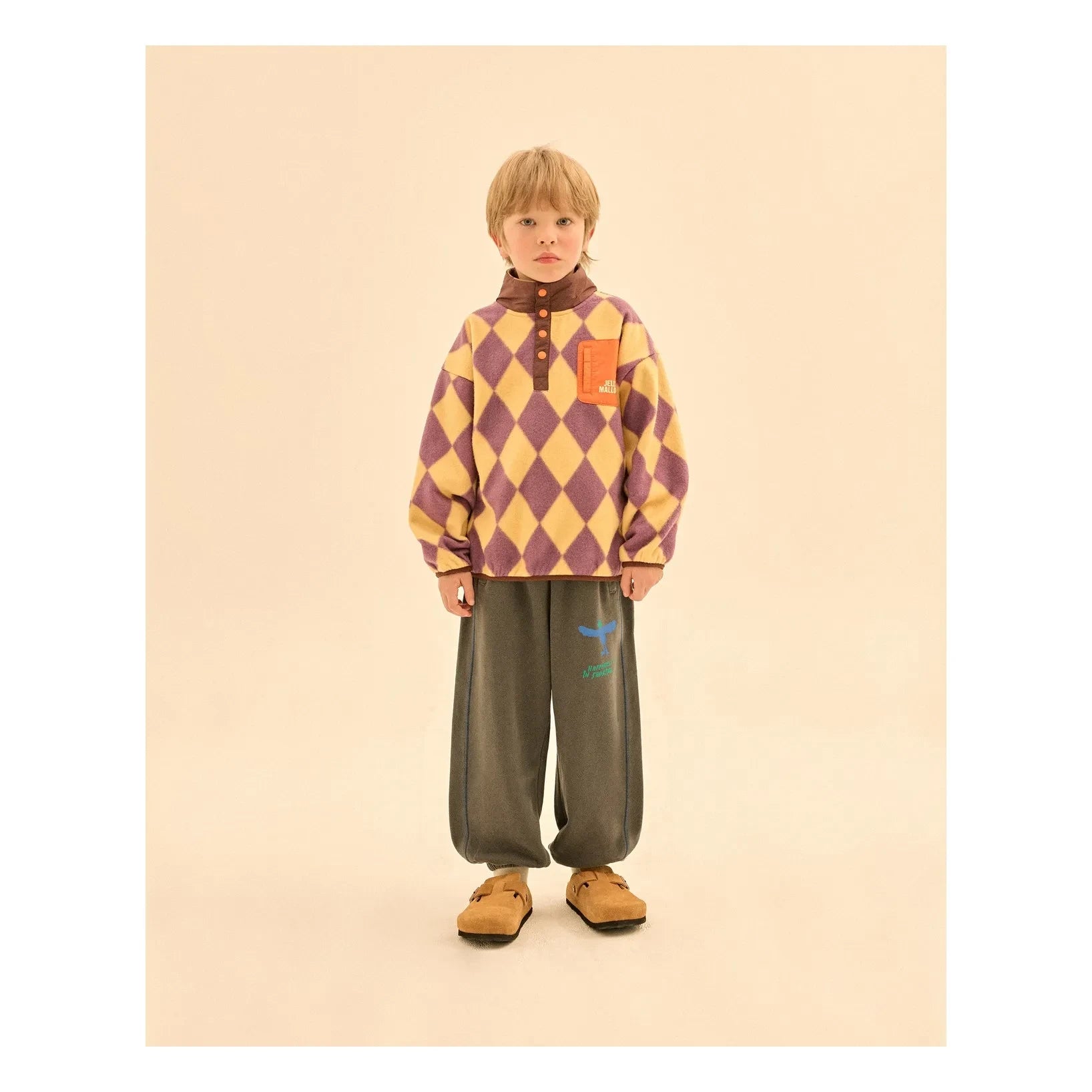 Jelly Mallow - Elmas Desenli Sweatshirt | Sarı