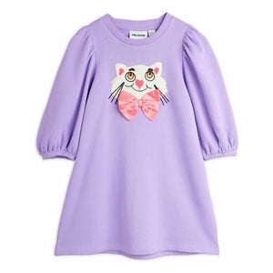 Mini Rodini - Bio-Baumwoll Katzenkleid | Lila