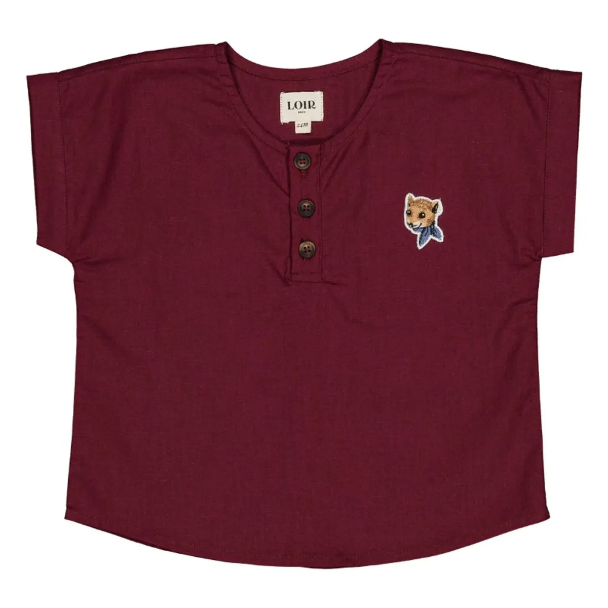 Loir - Leinenjacke Kurta | Bordeaux