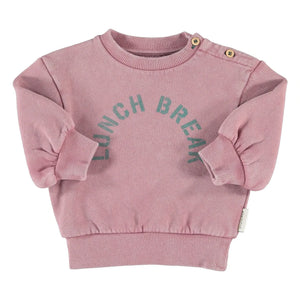 Piupiuchick - Lunch Break organik pamuklu sweatshirt | Pembe