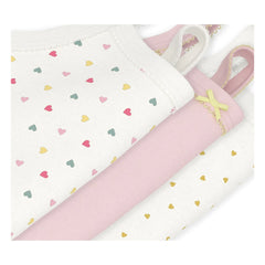 Petit Bateau - 3er-Set Herz-Trägerbodys aus Bio-Baumwolle | Weiß