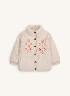 Louise Misha - Rosinna Giacca effetto pelliccia | Crema