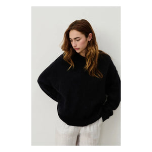 American Vintage - Suéter de alpaca y lana con cuello barco Vitow | Negro