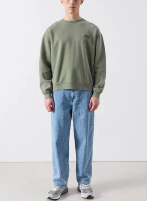 American Vintage - Plizzy yuvarlak yaka sweatshirt | Haki