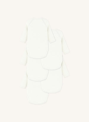 Petit Bateau - 5'li Mon Coeur Bio Pamuk Çapraz Body Seti | Beyaz