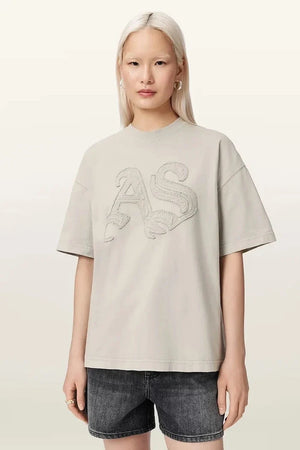 AllSaints تيشيرت قطني نسائي INSIGNIA