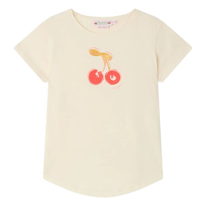 Bonpoint - Aada Cherry Organic Cotton T-Shirt | Ecru