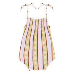birinit - Caspe Baby Blumenstreifen-Badeanzug | Hellrosa