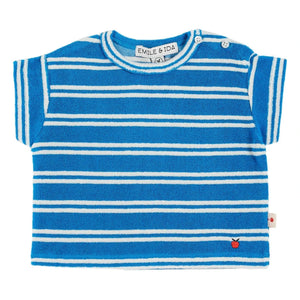 Emile et Ida - Terry Gestreiftes T-Shirt | Blau