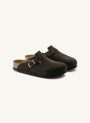 BIRKENSTOCK - شباشب بوسطن من الجلد المدبوغ - مجموعة البالغين | بني