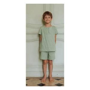 Risu Risu - Pyjama Short Sonio Organik Pamuk | Badem yeşili