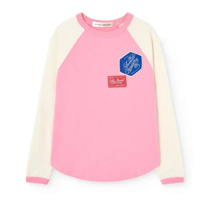 The Animals Observatory - Camiseta de algodón orgánico con bloques de color y osos hormigueros | Rosa