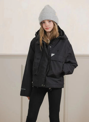 Töastie - Recycled Fiber Lined Waterproof Windbreaker | Black